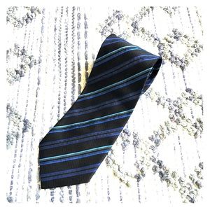 Dino Bassi Tie. Black & Blue